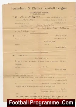 Tottenham Hotspur Frank McGovern Spurs Memorabilia 1920s