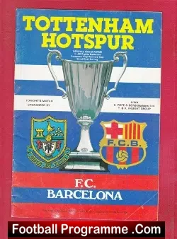 Tottenham Hotspur v Barcelona 1982 – ECWC – Barca