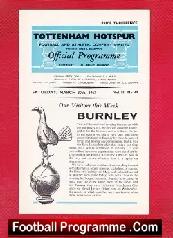 Tottenham Hotspur v Burnley 1963