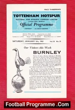 Tottenham Hotspur v Burnley 1963