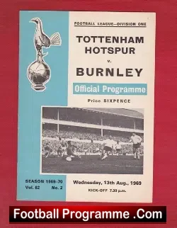 Tottenham Hotspur v Burnley 1969