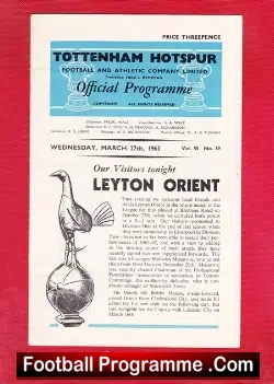 Tottenham Hotspur v Leyton Orient 1963