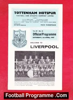 Tottenham Hotspur v Liverpool 1967