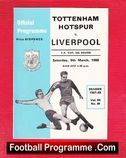 Tottenham Hotspur v Liverpool 1968