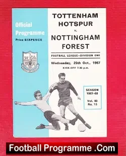 Tottenham Hotspur v Nottingham Forest 1967