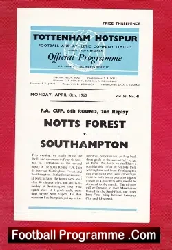 Tottenham Hotspur v Nottingham Forest 1963 – FA Cup Replay