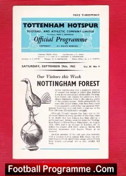 Tottenham Hotspur v Nottingham Forest 1962