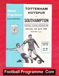 Tottenham Hotspur v Southampton 1968