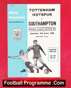 Tottenham Hotspur v Southampton 1968