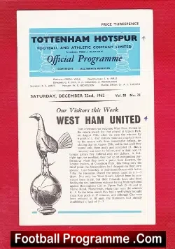 Tottenham Hotspur v West Ham United 1962