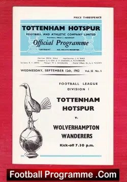 Tottenham Hotspur v Wolves 1962