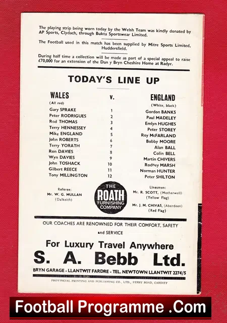 Wales v England 1972 – Kevin Keegan Debut