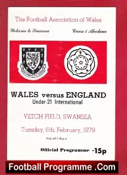 Wales v England 1979 – Under 21 at Swansea