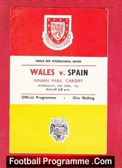 Wales v Spain 1961 – World Cup 61