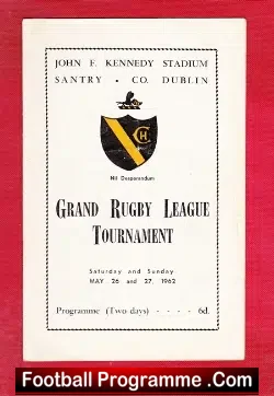 Widnes Rugby v Featherstone Rovers 1962 – in Dublin Ireland
