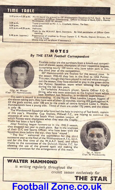 Hammersmith Squadron v Wandsworth Squadron 1945 - Cup Final