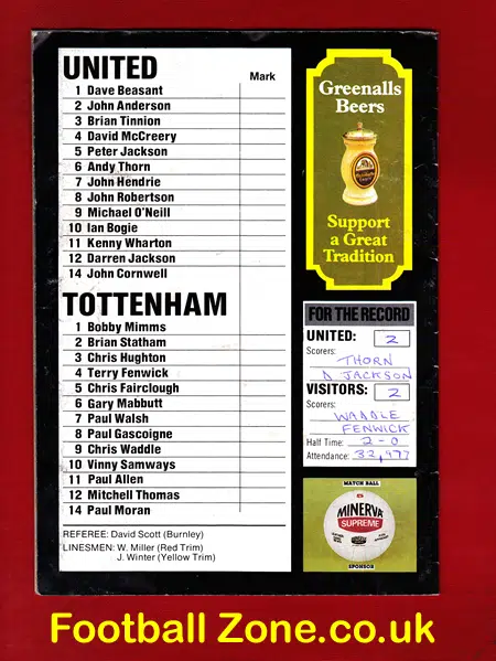 Newcastle United v Tottenham 1988 - Paul Gascoigne First Gazza