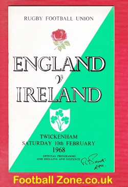 England Rugby v Ireland 1968