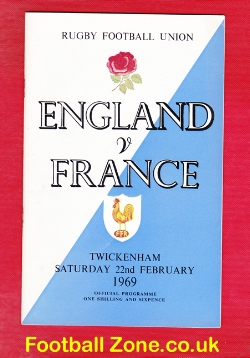 England Rugby v France 1969