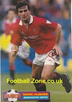 Manchester United Mark Hughes Signed Picture Poster