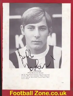 West Bromwich Albion Asa Hartford Signed Picture Poster