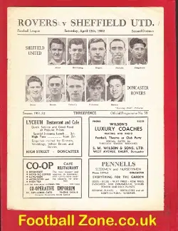 Doncaster Rovers v Sheffield United 1952