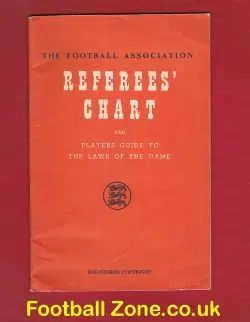 Referee Football Rules Laws Chart Book – 1953