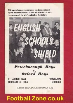 Peterborough Boys v Oxford Boys 1964 – England Schools Shield
