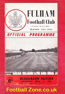 Fulham v Blackburn Rovers 1962