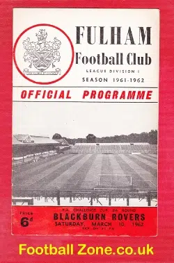 Fulham v Blackburn Rovers 1962 - FA Cup