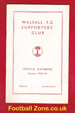 Walsall Football Club Official Handbook 1959 - 1960