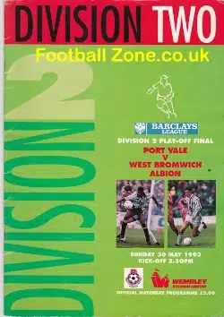 Port Vale v WBA 1993 - Playoff Final