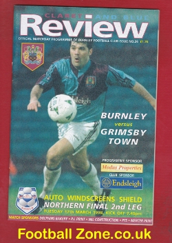 Burnley v Grimsby Town 1998 – Auto W Northern Cup Final