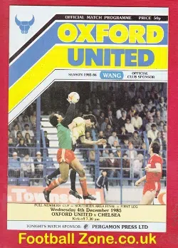 Oxford United v Chelsea 1985 – Full Members Cup Final
