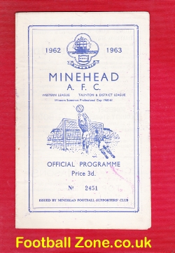 Minehead v Bridgwater Town 1963