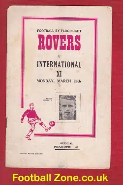 Doncaster Rovers v International X1 1954 – Multi Autographed