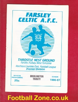 Farsley Celtic v Bridlington Trinity 1987 – Print Error