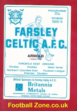 Farsley Celtic v Arnold Town 1985