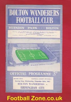 Bolton Wanderers v Birmingham City 1962