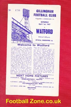 Gillingham v Watford 1967