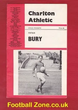 Charlton Athletic v Bury 1966
