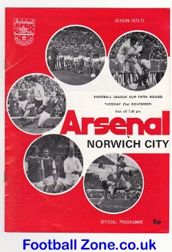 Arsenal v Norwich City 1972