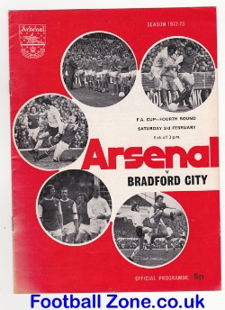Arsenal v Bradford City 1973