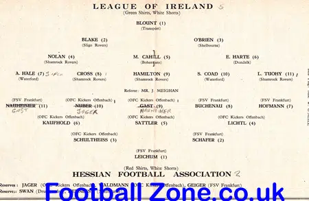 Ireland Football League v Hessian 1960 – Dalymount – Germany