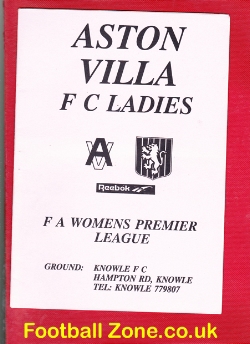 Aston Villa Ladies v Huddersfield 1997 – Womens Football