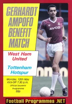 Gerhardt Ampofo Testimonial Benefit Match West Ham United 1986