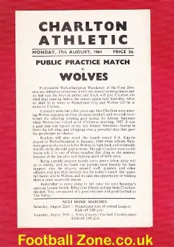 Charlton Athletic v Wolves 1964 – Special Public Practice Match