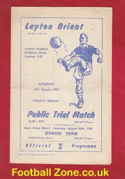 Leyton Orient Blues v Reds 1960 – Public Trial Match