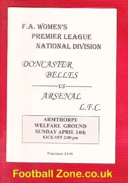 Doncaster Belles Ladies v Arsenal 1996 - Womens Football Armthorpe