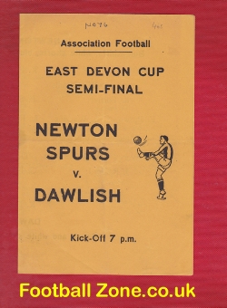 Newton Abbot Spurs v Dawlish 1947 – Semi Final Multi Autographed